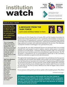 Institution Watch Newsletter Issue 24 (2016)